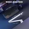 FIFINE Boom Arm Mic Stand, Low Profile Microphone Arm Stand, Podcast Mic Boom Arm with Desk Mount, Cable Channels Management, Metal Boom Arm White for Recording/Streaming/Gaming/Home Office-BM88W
